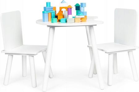 Ecotoys Stół Stolik +2 Krzesła Meble Dla Dzieci Komplet