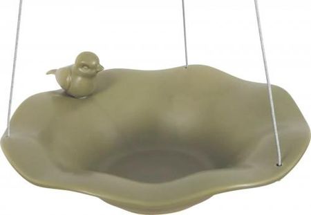 Zolux Poidło basen ceramiczny z figurką ptaka oliwkowy (170659)