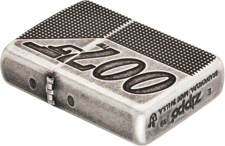 Zippo Armor Antique Silver - Accendino Ufficiale James Bond 007 Gun Logo