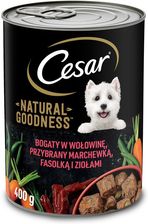 Cesar Puszka Bogata W Wołowinę Z Marchewką Fasolką I Ziołami 12X400G