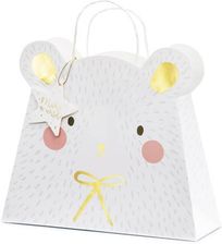 Zdjęcie Party Deco Torebka Na Prezenty Miś Polarny Mix 31.5X27X10Cm - Bolesławiec