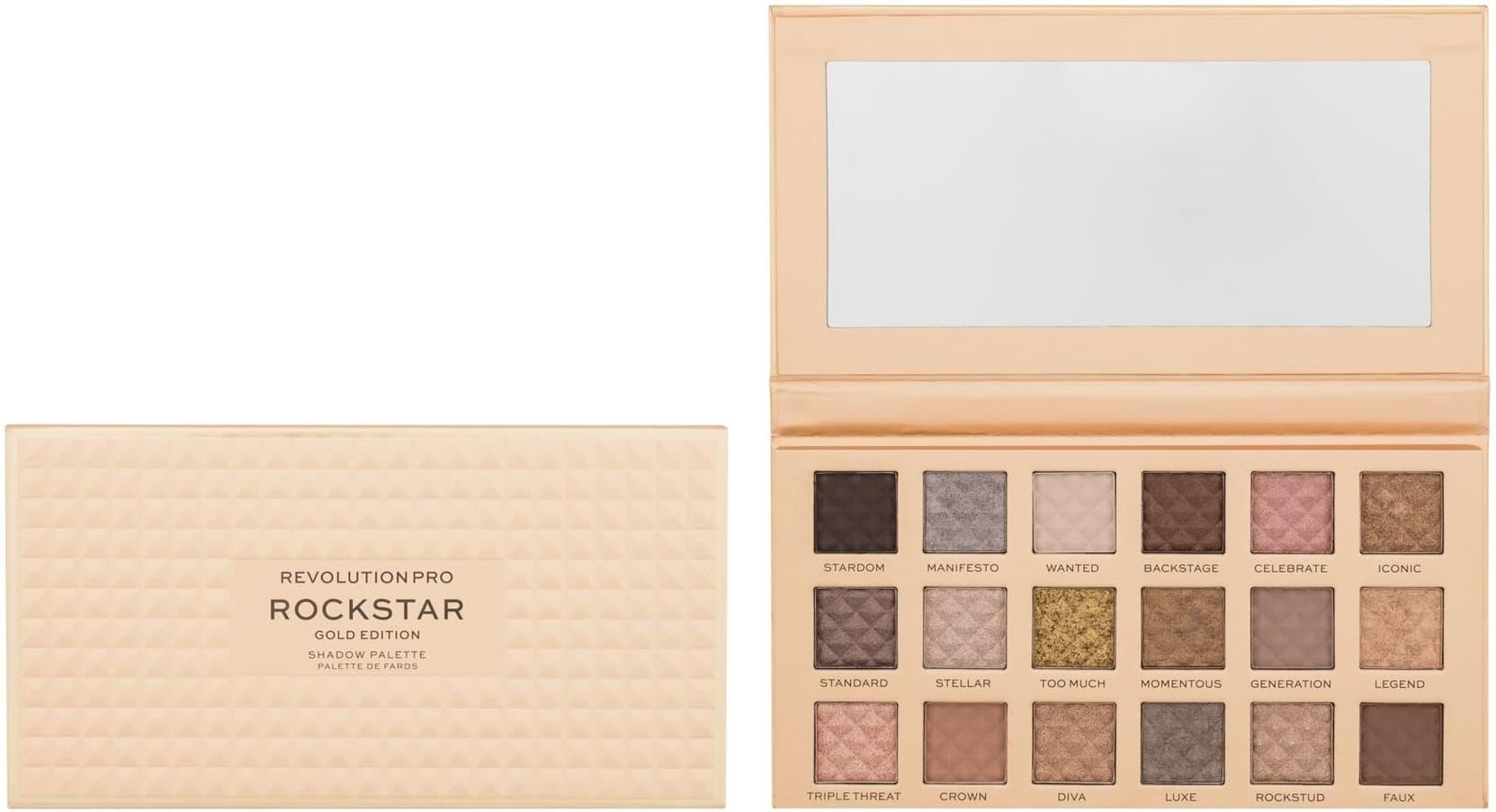 Makeup Revolution Revolution Pro Rockstar Cienie do powiek Gold Edition 18g  - Opinie i ceny na