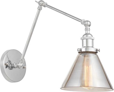 Lumina Deco KINKIET LAMPA ŚCIENNA LOFT NUBI PRO GREY W2 (LDW68012CHR+GR)