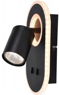 Brilliant kinkiet (reflektorek) Kimon GU10 + LED czarny G99556/06 (G9955606)