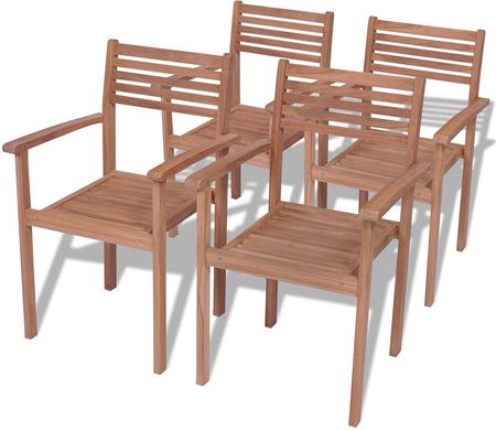 Elior Zestaw Drewnianych Krzeseł Ogrodowych Malion 3x