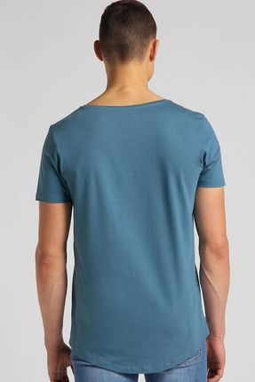 MĘSKI T-SHIRT LEE ELONGATED TEE TEAL L62JEPQO - zdjęcie 2