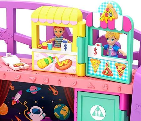 Polly Pocket Centre Commercial Arc-en-ciel - Set De Figurines Et Accessoires - Jeu Pour Enfants