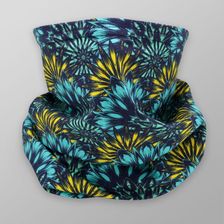 Zdjęcie Turkusowa chusta wielofunkcyjna w liście - Katowice