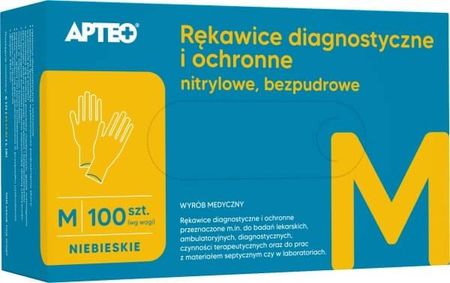 Synoptis Rękawice Diagnostyczne I Ochronne Nitrylowe Bezpudrowe Rozmiar M 100 Szt. (27Uk650W)