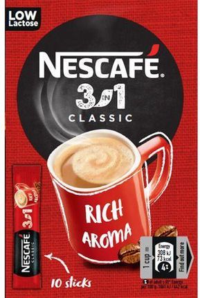 Nescafé 3in1 Classic Rozpuszczalny napój kawowy 165g (10 saszetek)