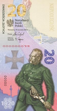 20 Zł Banknot Bitwa Warszawska 1920 Roku