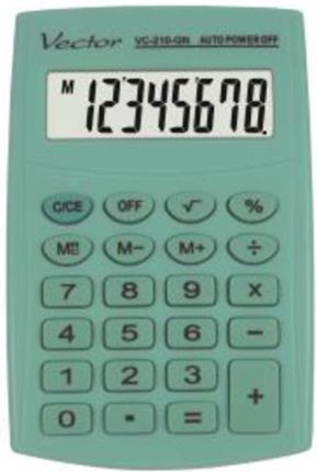 Vector Kalkulator Kav Vc 210 Gn | Kieszonkowy 8 Miejsc Zielony