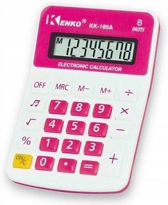 Kenko Kalkulator Szkolny Biurowy Biurkowy Różowy