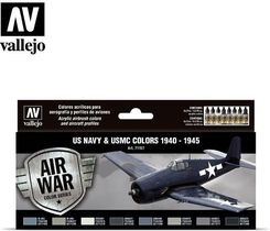Zdjęcie Vallejo 71157 US Navy & USMC colors 1940-1945 Zestaw 8 farb - Łomianki