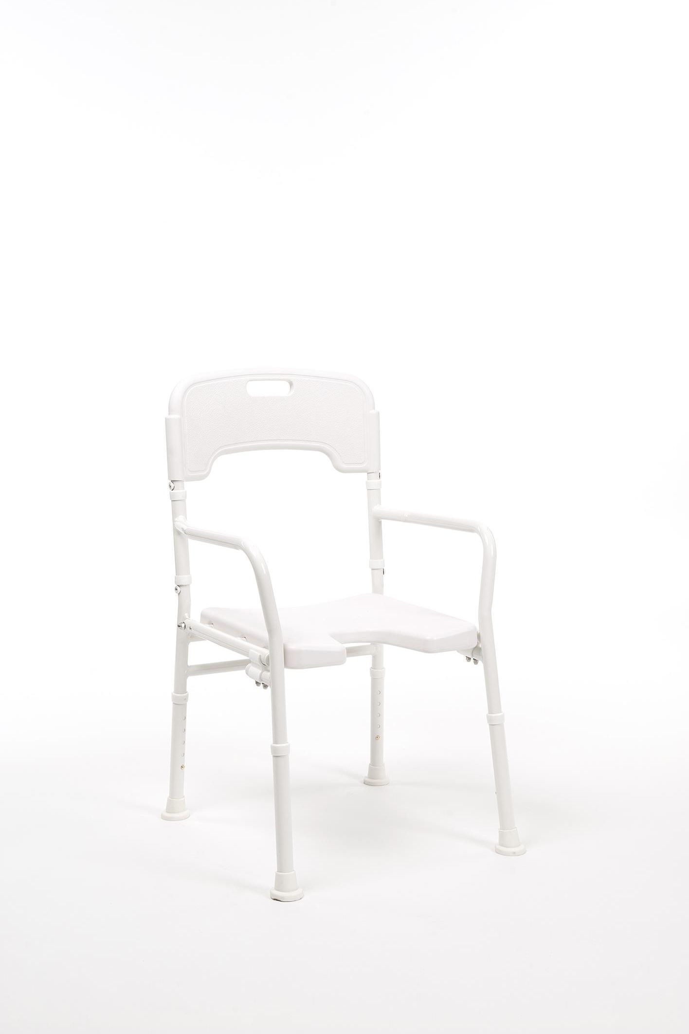 Vermeiren Składane krzesło prysznicowe z wycięcięm higienicznym