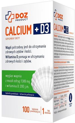DOZ PRODUCT Calcium + D3 100 tabl.