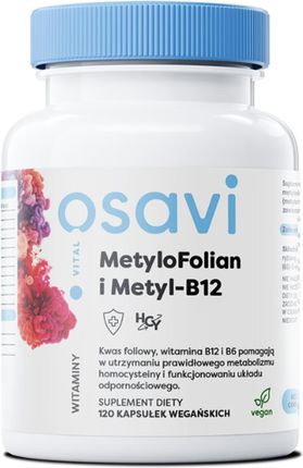 OSAVI - MetyloFolian + Metyl B12, na odporność, 120 kaps.