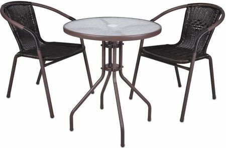 Komplet Bistro Stół + Dwa Krzesła Garth