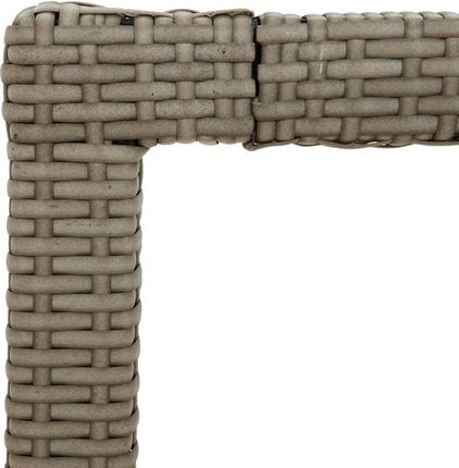 Stół Ogrodowy 150X90X75cm Szkło I Rattan Pe Beżowy - zdjęcie 5