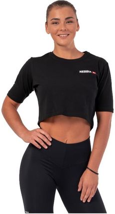 Luźny top damski Nebbia Minimalist Logo 600, Kremowy, S