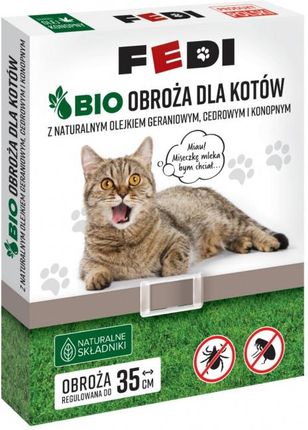Fedi BIO Obroża przeciw pchłom i kleszczom dla kotów 1szt.
