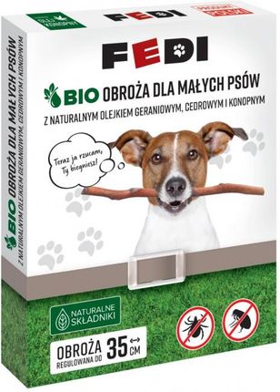 Fedi BIO Obroża przeciw pchłom i kleszczom dla małych psów 1szt.