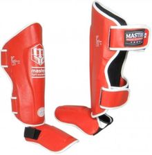 Zdjęcie Masters Fight Equipment Nagolenniki Skórzane Ns 30 Wako Approved Czerwony - Wałbrzych