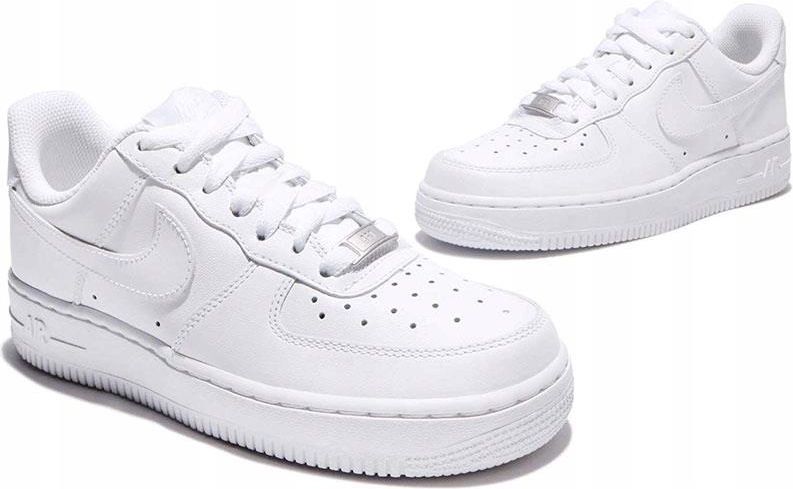 buty nike air force 1 low białe różowe