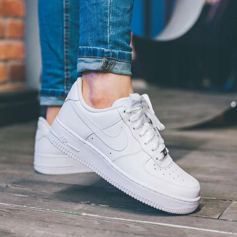 buty nike air force 1 low białe różowe