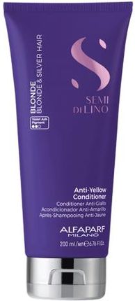 Alfaparf Semi Di Lino Blonde Anti Yellow Low Conditioner Neutralizująca Odżywka Do Włosów Blond i Siwych 200 ml