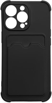 Hurtel Card Armor Case Etui Pokrowiec Do Xiaomi Redmi 10X 4G / Note 9 Portfel Na Kartę Silikonowe Pancerne Air Bag Czarny