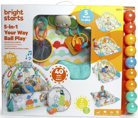Kids2 Bright Starts Mata Edukacyjna 5W1 Your Way Ball Play Z Piłeczkami Tropikalny Świat