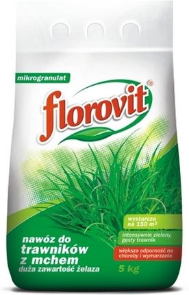 Florovit Nawóz Do Trawników Z Mchem (duża Zawartość Żelaza) 5kg