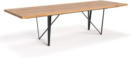 Danzz Stół drewniany Ravel rozkładany Dąb 200x80 cm Jedna dostawka 50 cm
