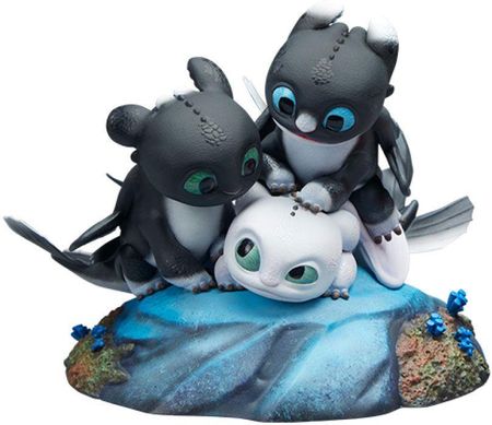 Sideshow Collectibles How to Train Your Dragon The Hidden World Statua Dart, Pouncer and Ruffrunner 15 cm