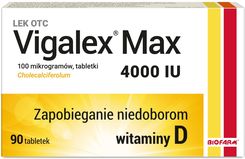 Zdjęcie Vigalex Max 4000 IU, wysoka dawka witaminy D3, 90tabl. - Odolanów