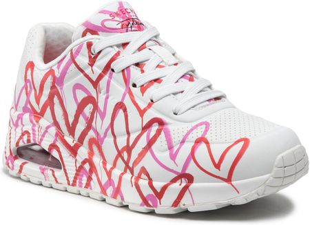 Sneakersy SKECHERS - Spread The Love 155507/WRPK White/Red/Pink
