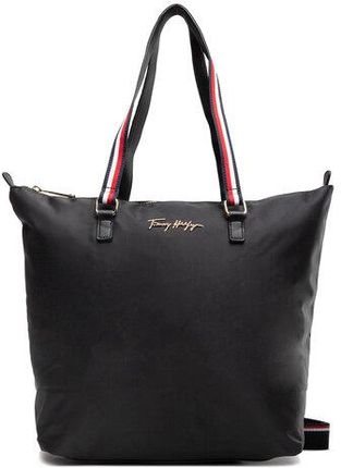 Tommy Hilfiger Torebka Im New Nylon Medium Tote AW0AW11165 Czarny