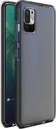 Hurtel Spring Case Pokrowiec Żelowe Etui Z Kolorową Ramką Do Xiaomi Redmi Note 10 5G / Poco M3 Pro Czarny