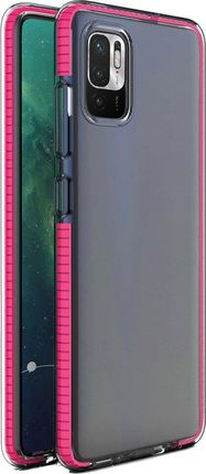 Hurtel Spring Case Pokrowiec Żelowe Etui Z Kolorową Ramką Do Xiaomi Redmi Note 10 5G / Poco M3 Pro Ciemnoróżowy
