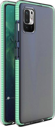 Hurtel Spring Case Pokrowiec Żelowe Etui Z Kolorową Ramką Do Xiaomi Redmi Note 10 5G / Poco M3 Pro Miętowy