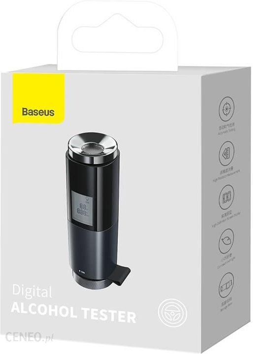 Baseus Elektroniczny Alkomat Digital Alcohol Tester Bezustnikowy Lcd Crcx01