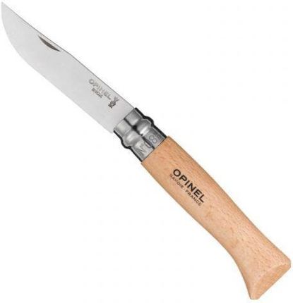 Opinel Nóż Składany No.8 Inox Turystyczny Stal-Buk Brązowy - zdjęcie 2