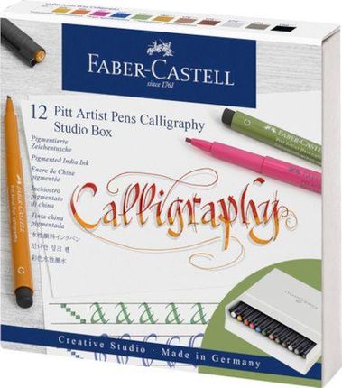 Faber Castell Pióro Do Kaligrafii Pitt Artist C 2 5mm Białe 12 Szt