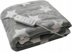 ORO-MED Koc elektryczny Oro-Blanket Star Biało-szary - Poduszki koce i materace lecznicze