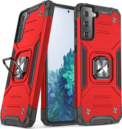 Wozinsky Ring Armor Pancerne Hybrydowe Etui Pokrowiec + Magnetyczny Uchwyt Samsung Galaxy S22 Czerwony