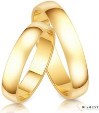 Diament Obrączki ślubne złote, półokrągłe, 5 mm próba 585 OBRĄCZKAZŁOTA5855MM
