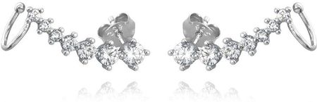 Diament Kolczyki srebrne nausznice z białą cyrkonią JMAN0254SE00