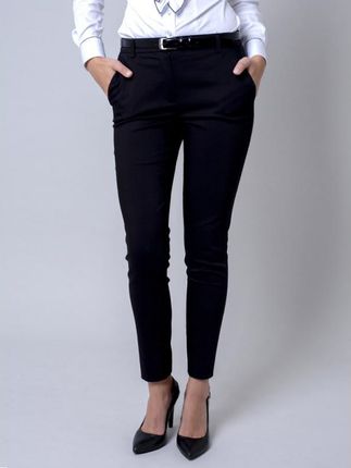 Czarne klasyczne spodnie garniturowe typu long size
