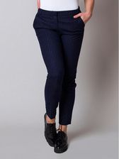 Zdjęcie Granatowe klasyczne spodnie garniturowe w prążek - Radlin